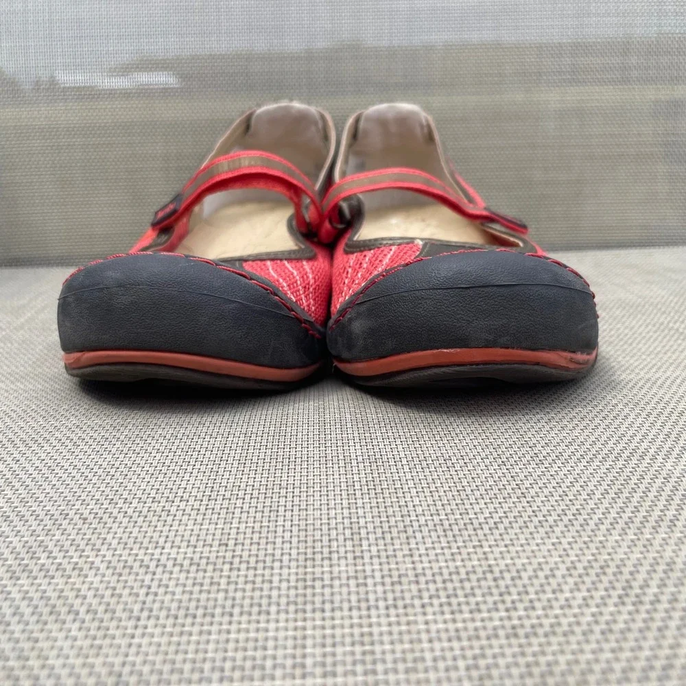 Jambu Eclipse Red Brown Mesh Mary Jane Flats Comfort Shoes Womens 8M